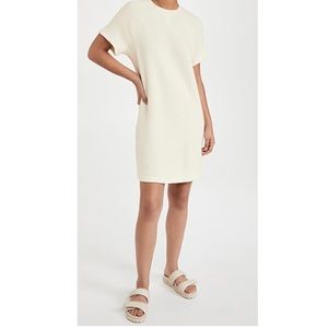 Madewell MWL Airyterry Sweatshirt Tee Dress Antique Cream Medium